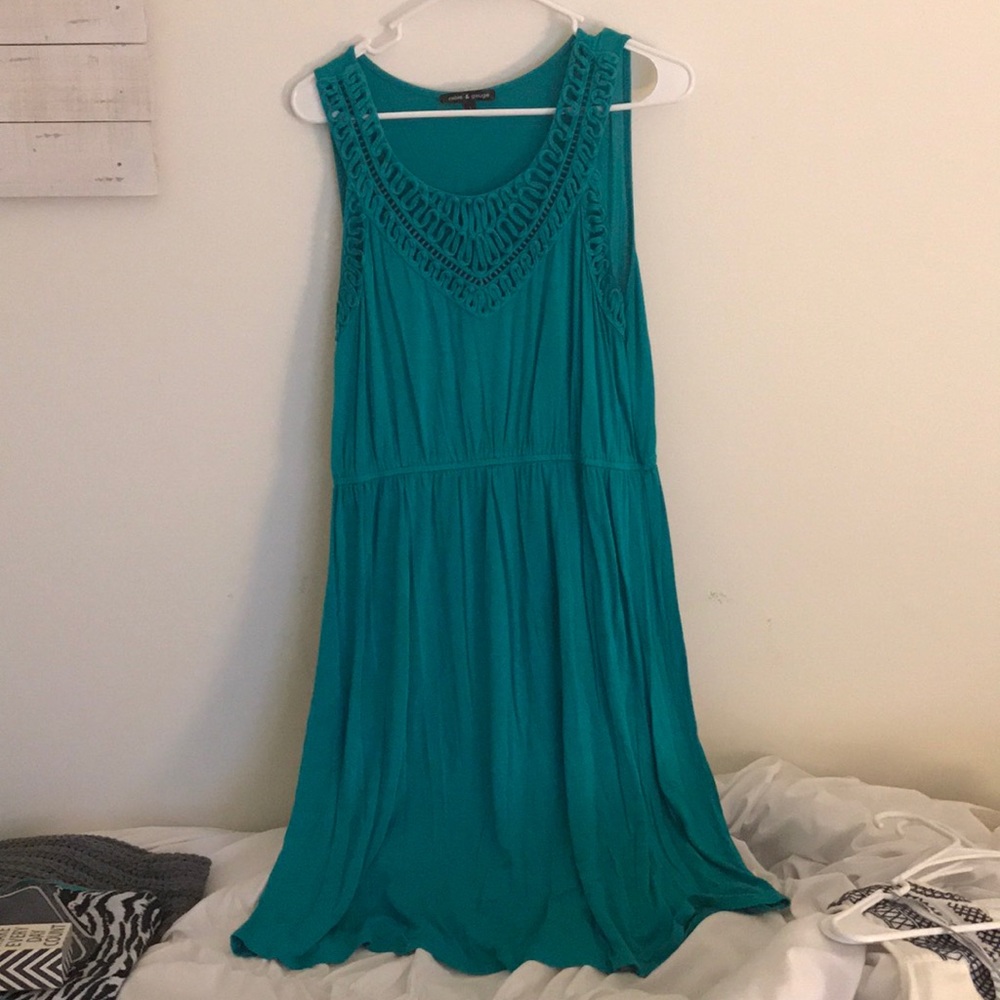 Teal stretchy dress